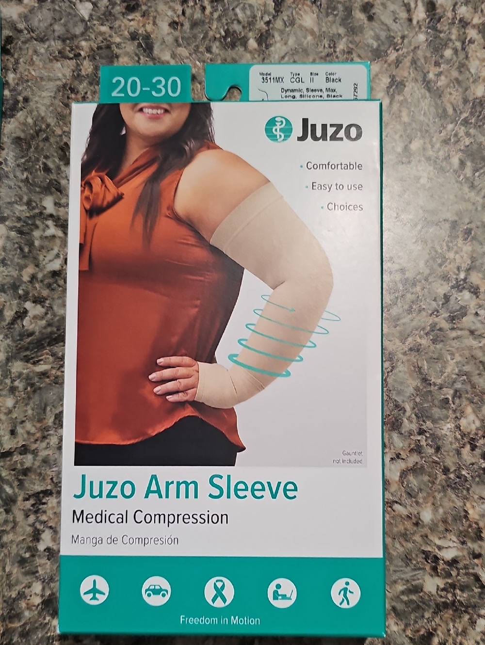 Juzo Arm Sleeve Medical Compression - Black